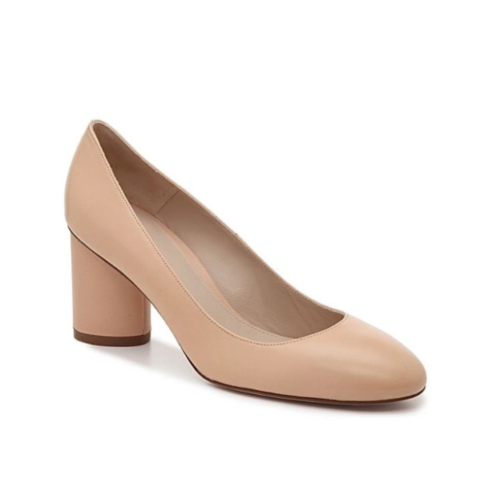 Stuart Weitzman Beige Block Heel Shoes